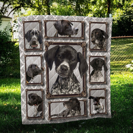 German Shorthaired Pointer Frame CL09100106MDQ Quilt Blanket