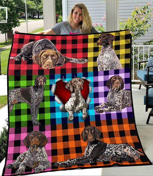 German Shorthaired Pointer Quilt Blanket  TM281002