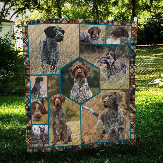 German Wirehaired Pointer Life CL10100131MDQ Quilt Blanket