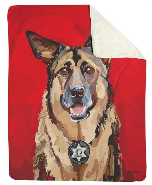German Shepard CLT2910027N Sherpa Fleece Blanket