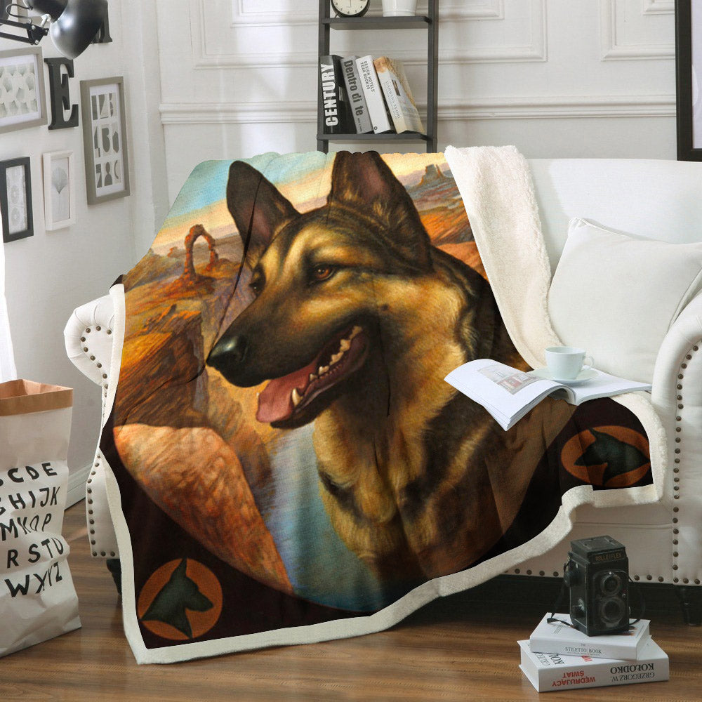 German Shepherd BT200976F Sherpa Fleece Blanket