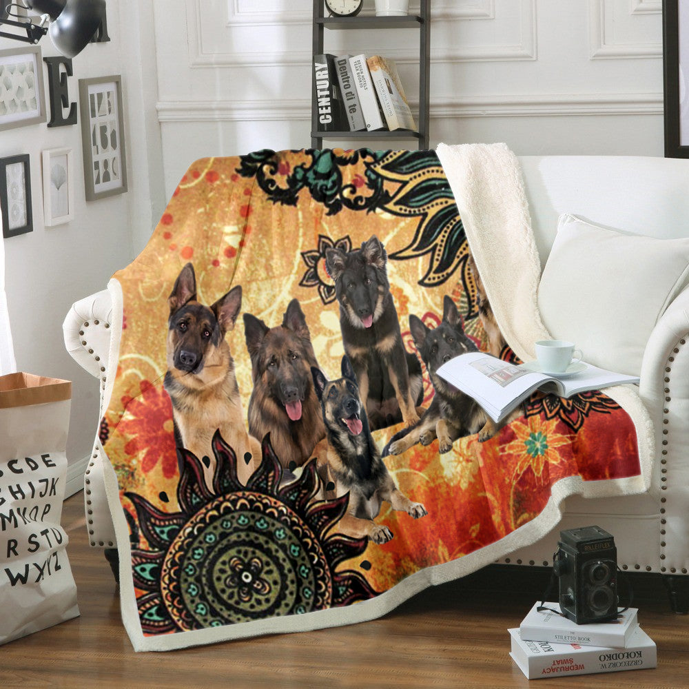 German Shepherd CG0310089TT Sherpa Fleece Blanket