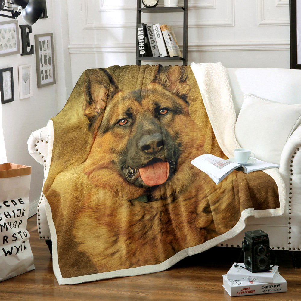 German Shepherd CG1411097TT Sherpa Fleece Blanket