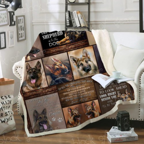 German Shepherd CL04100094F Sherpa Fleece Blanket