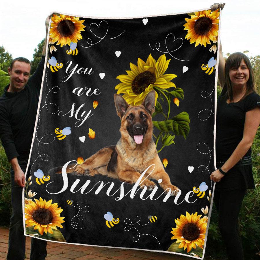 German Shepherd CLM0211091 Sherpa Fleece Blanket
