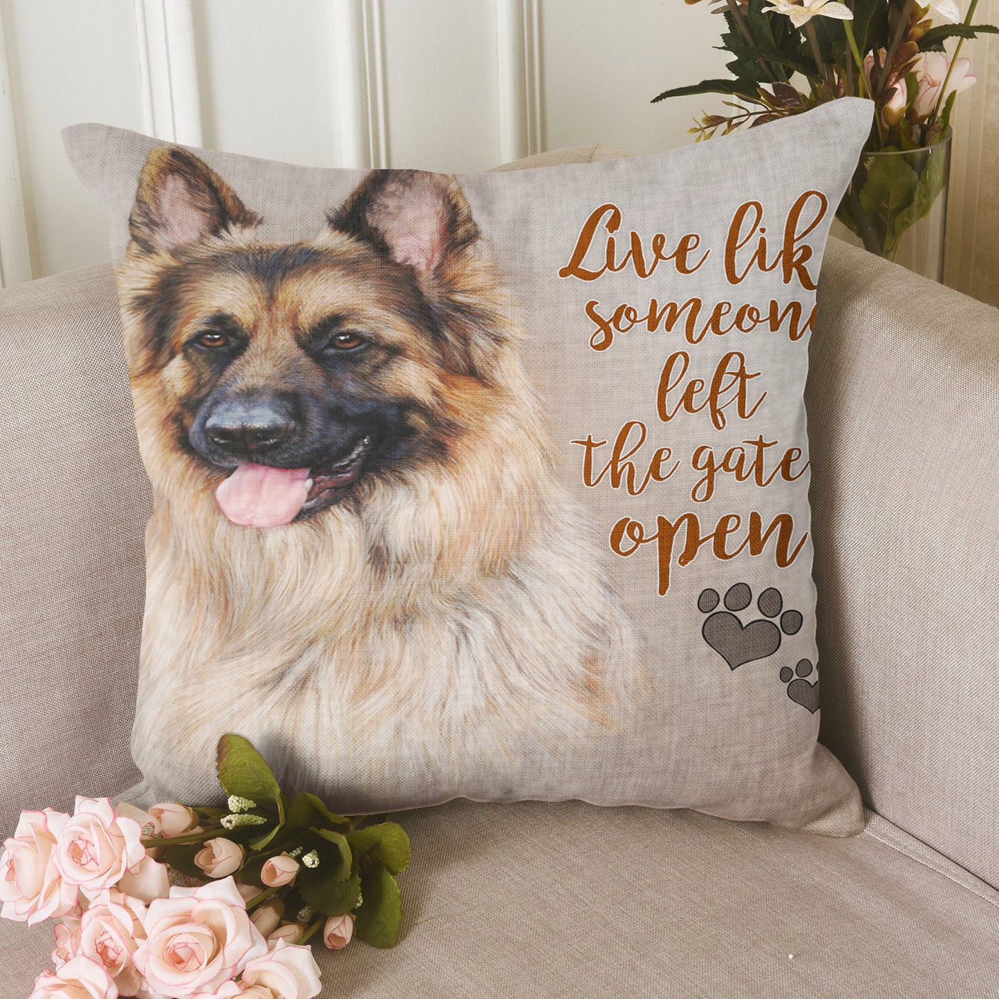 German Shepherd Dog CL15100066MDP Throw Pillow Covers