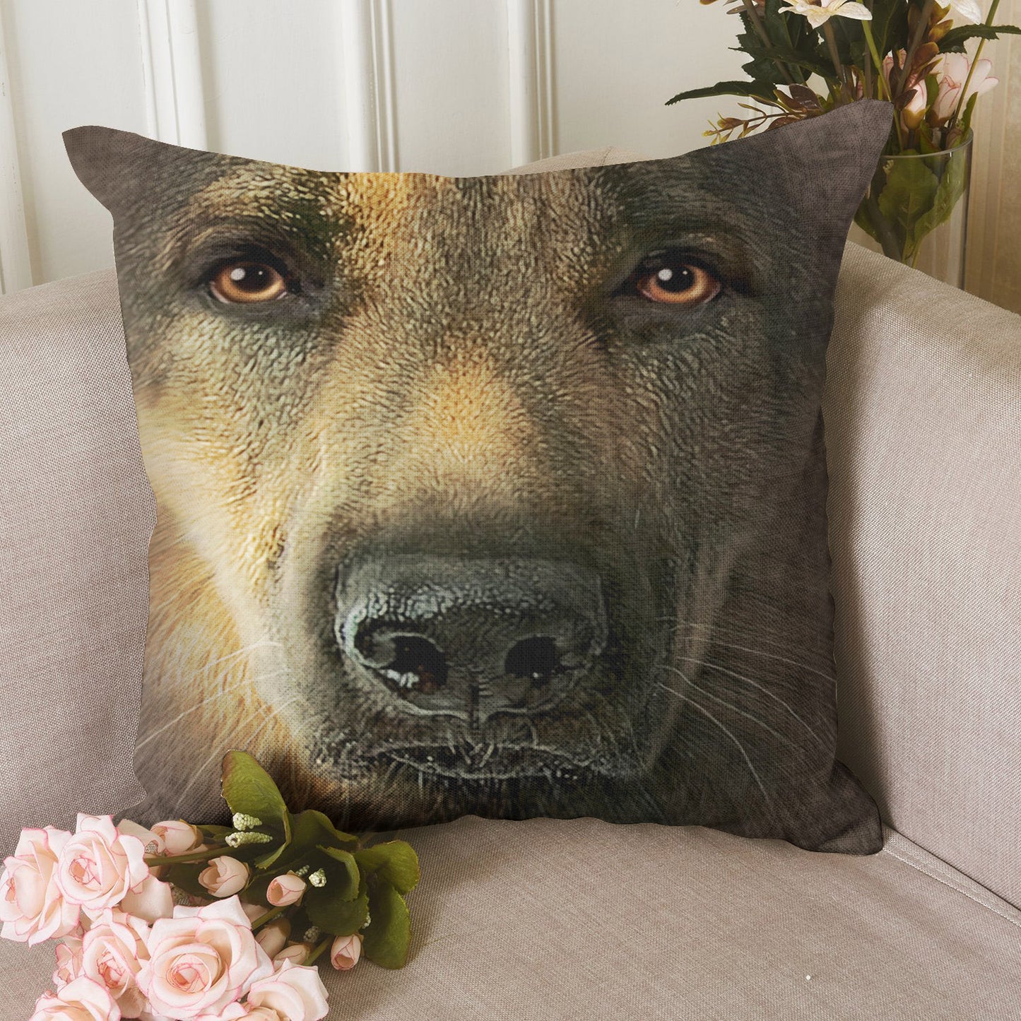 German Shepherd Portrait CLH2110140P Throw Pillow Covers