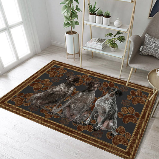 German Shorthaired Pointer Floral Paw CL08100128MDR Rug