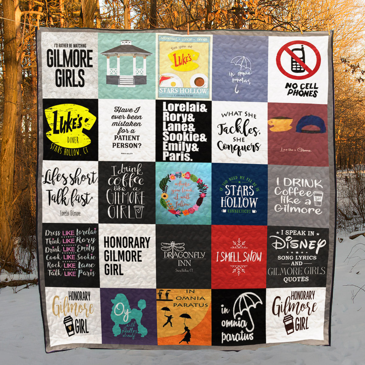 Gilmore Girls Classic Quotes CLA3010180Q Quilt Blanket