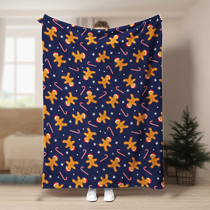 Gingerbread Pattern CLA15100763F Sherpa Fleece Blanket