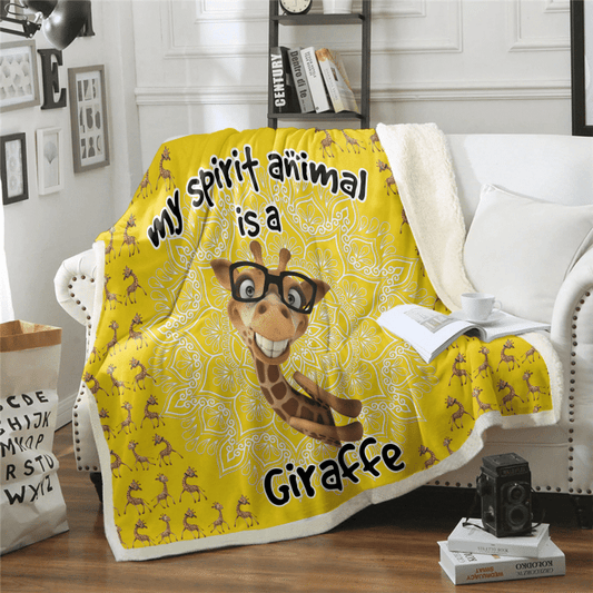 Giraffe CLA0910200F Sherpa Fleece Blanket