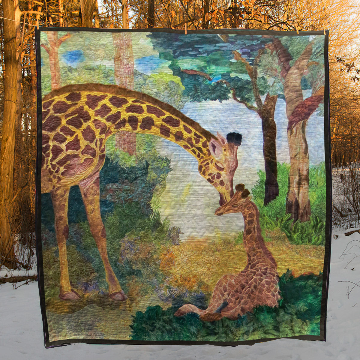 Giraffe CLA1410300Q Quilt Blanket