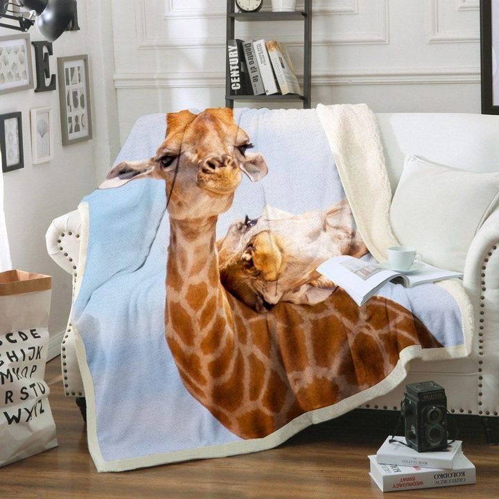 Giraffe DD260870F Sherpa Fleece Blanket