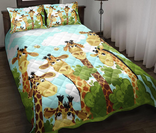 Giraffe Friends Quilt Bedding Set ND170905