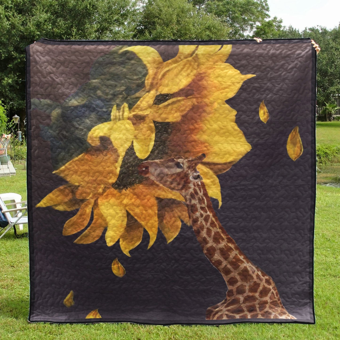 Giraffe Sunflower CL07110131MDQ Quilt Blanket