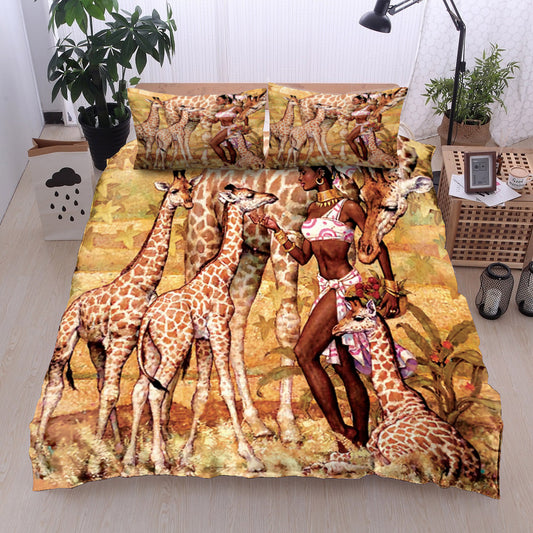 Giraffe African Women ML05100109B Bedding Sets