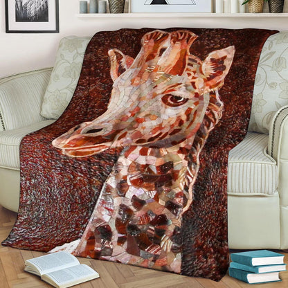 Giraffe BT170836F Sherpa Fleece Blanket