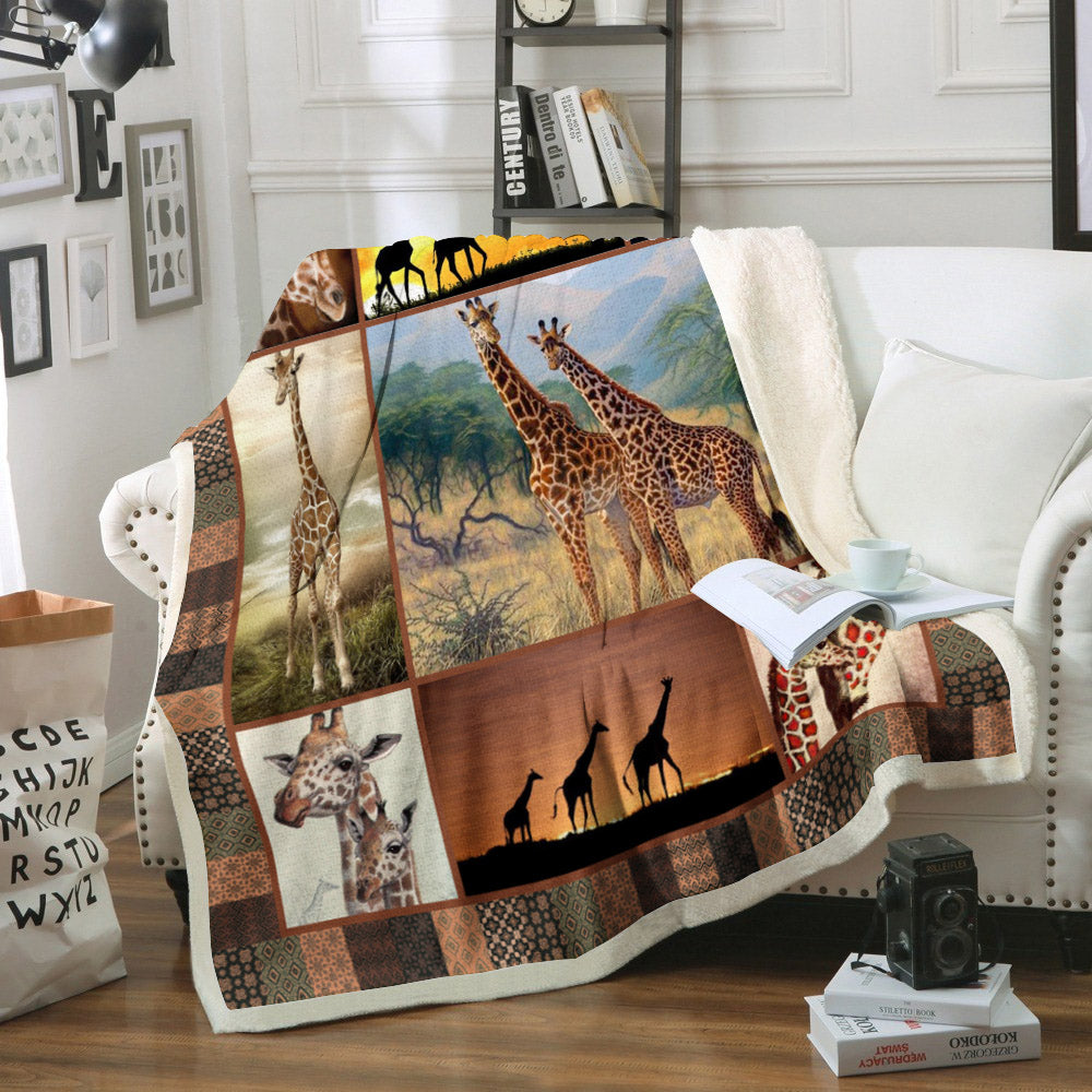 Giraffe CL02110674MDF Sherpa Fleece Blanket