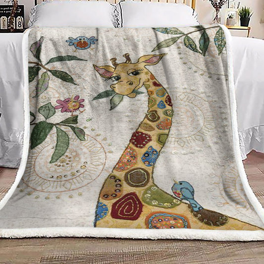 Giraffe HN121071F Sherpa Fleece Blanket