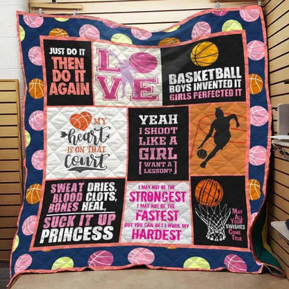 Girl Basketball CLA1610082Q Quilt Blanket