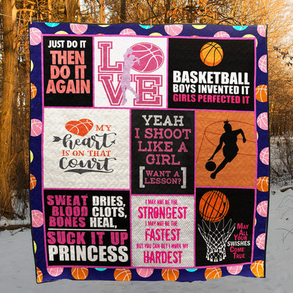 Girl Basketball CLA1610082Q Quilt Blanket