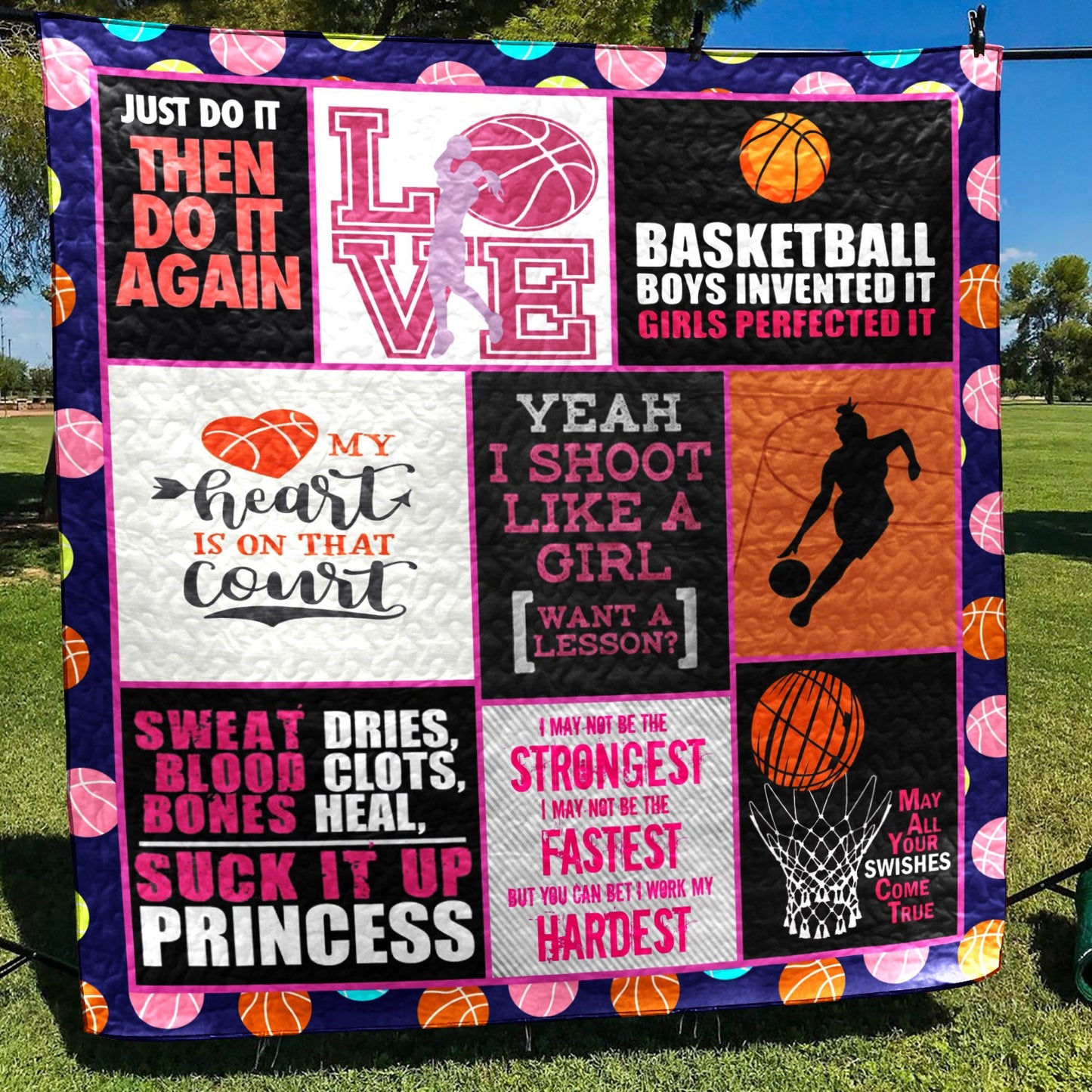 Girl Basketball CLA1610082Q Quilt Blanket