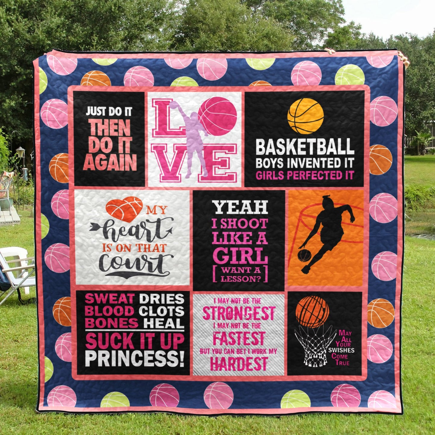 Girl Basketball CLH0711027Q Quilt Blanket