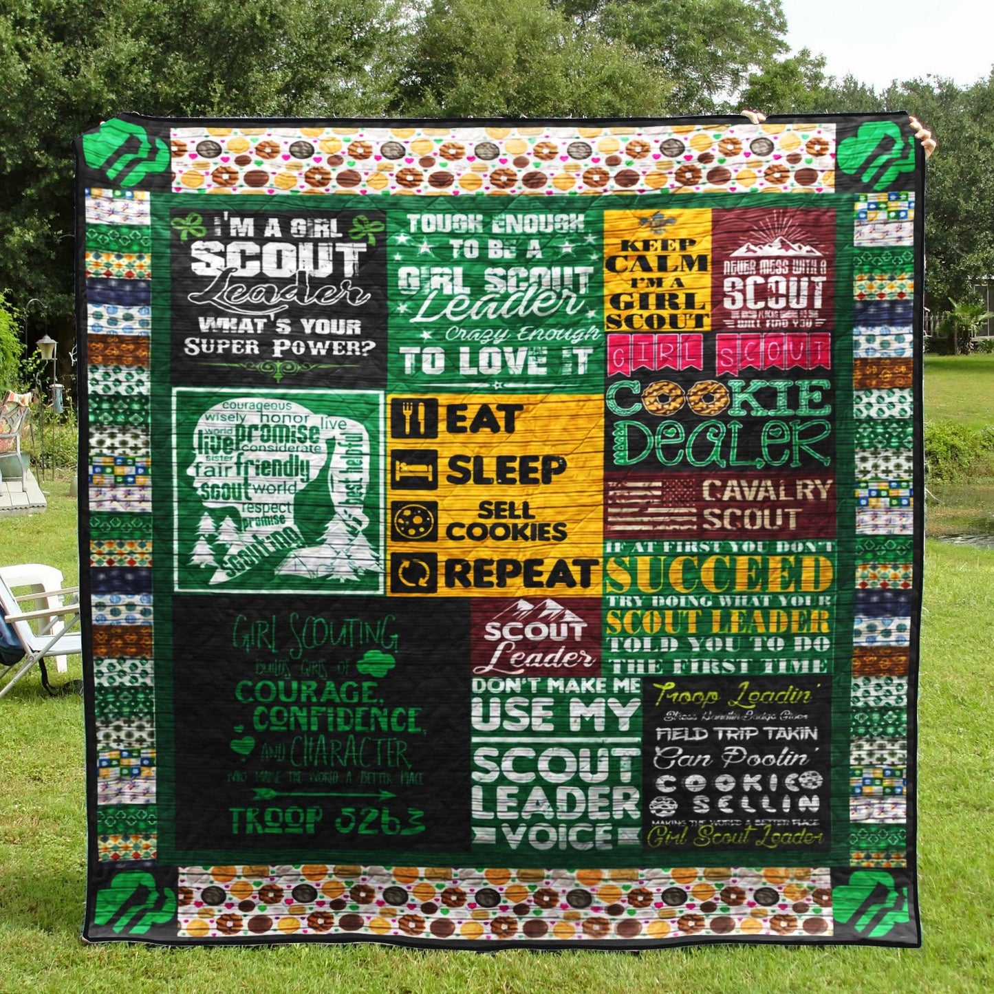 Girl Scouts Cookie Dealer PK290512 Quilt Blanket