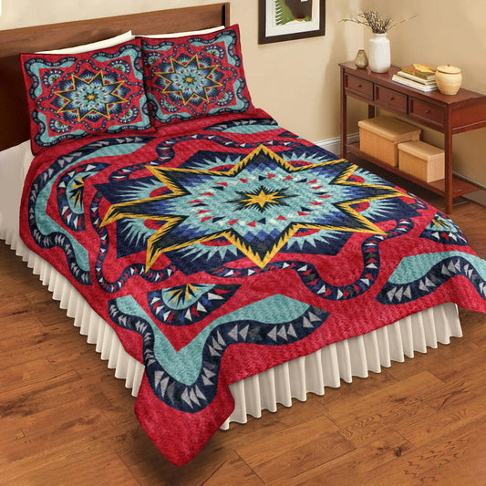 Glacier Star Patriotic Quilt Bedding Set MT070609DQBS