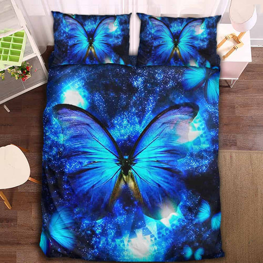 Glowing Blue Butterfly CL11100105MDB Bedding Sets