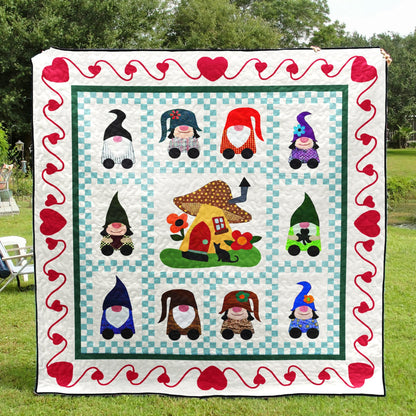 Gnome Home HM151009D Art Quilt