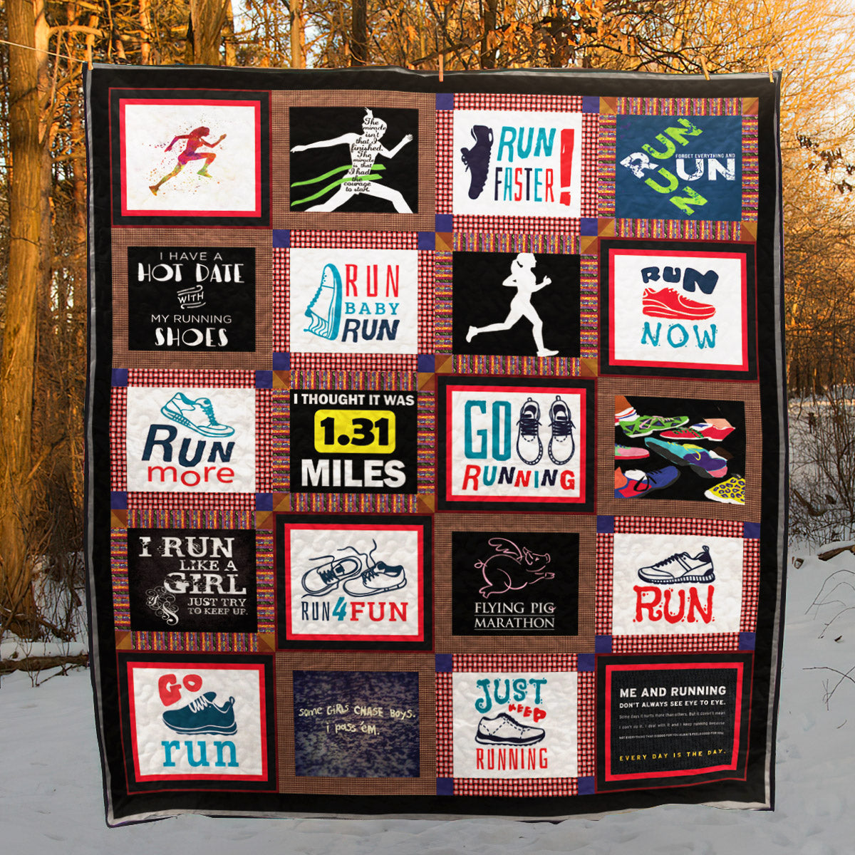 Go Running PKT200623 Quilt Blanket