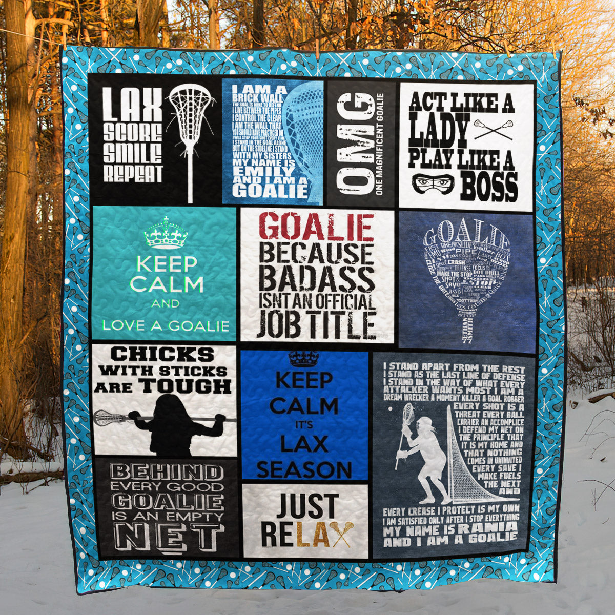 Goalie Because Lacrosse Women PK280513 Quilt Blanket