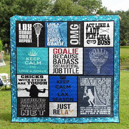 Goalie Because Lacrosse Women PK280513 Quilt Blanket