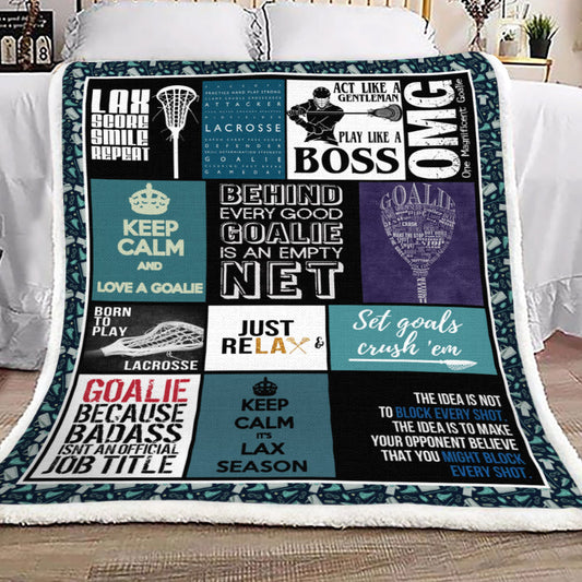 Goalie Lacrosse YH3110337F Sherpa Fleece Blanket