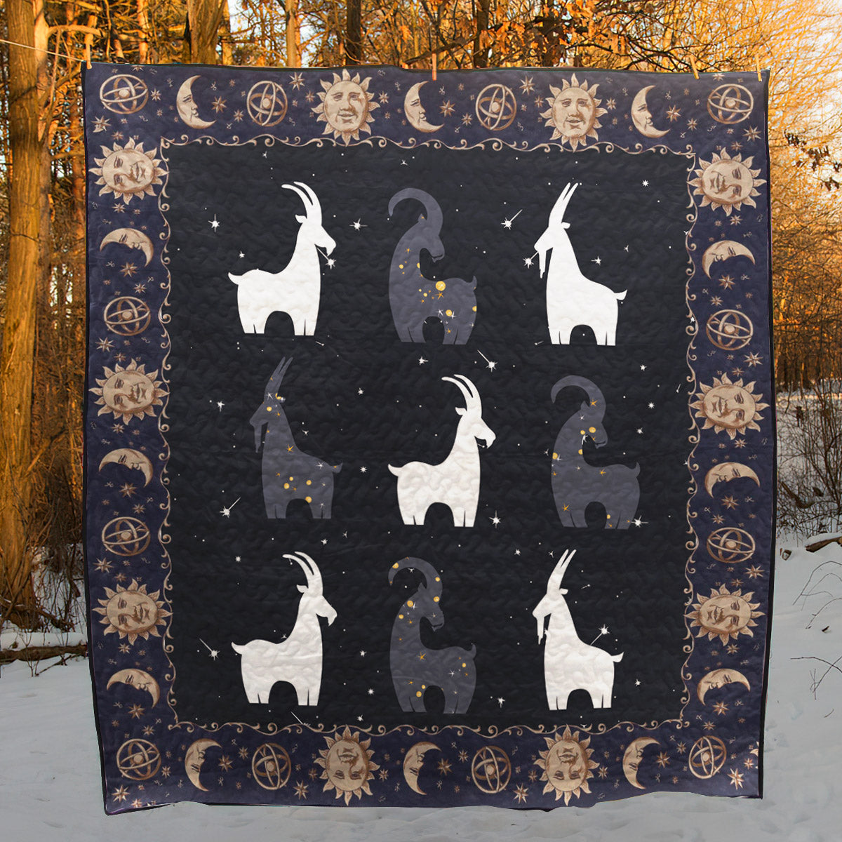 Goat Stars and Goats CLA18120308Q Quilt Blanket