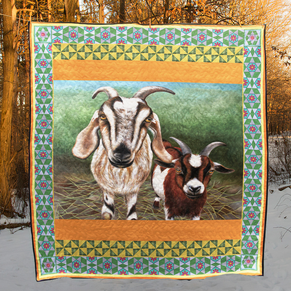 Goat Two Amazing Goats CLT270630 Quilt Blanket