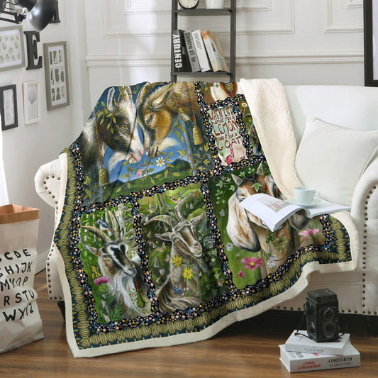 Goat CL02110681MDF Sherpa Fleece Blanket