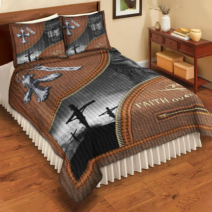 God Faith Over Fear Quilt Bedding Set TL030605QS