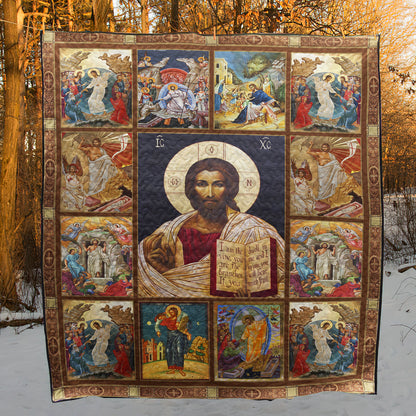 Christian God Is In Control Quilt Blanket HN020602M