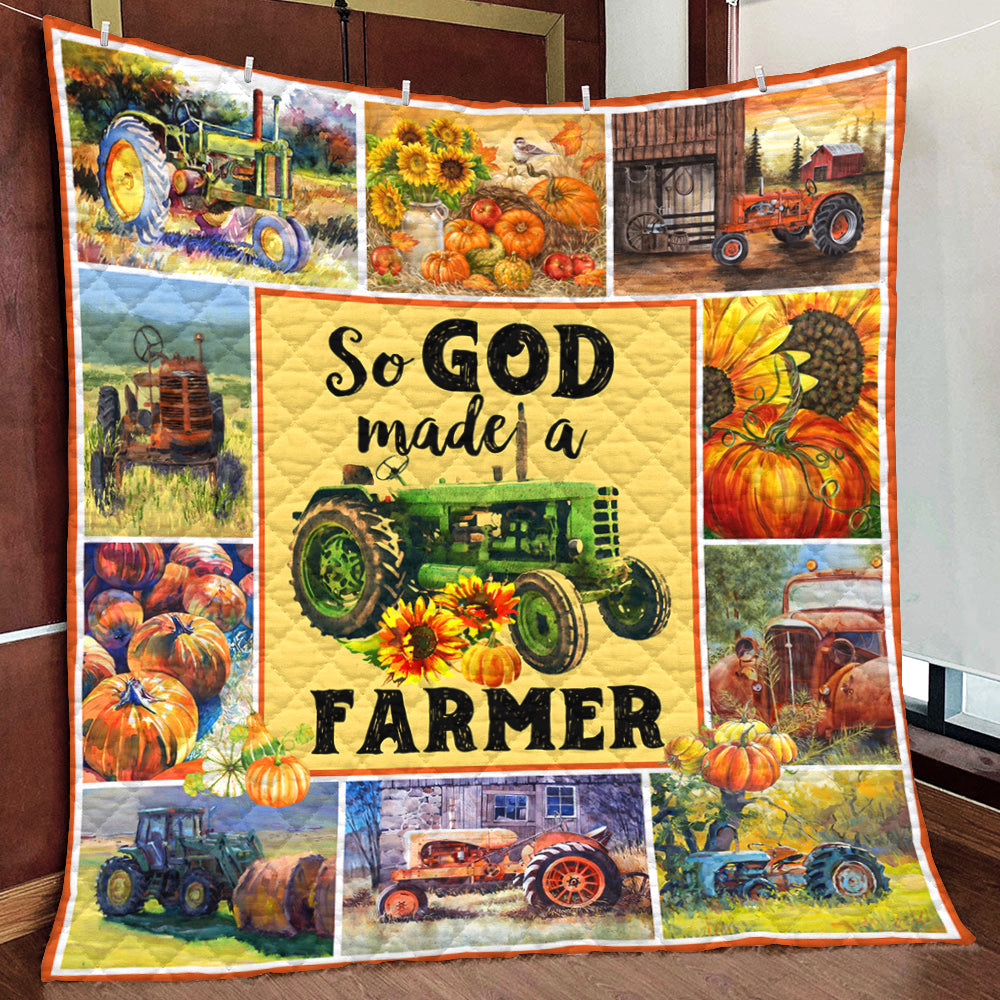 God Made A Farmer HM281005D Quilt Blanket