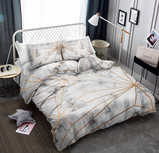 Gold Geometric Line Marble CLA19100657B Bedding Sets