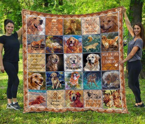 Golden Retriever CL20110197MDQ Quilt Blanket