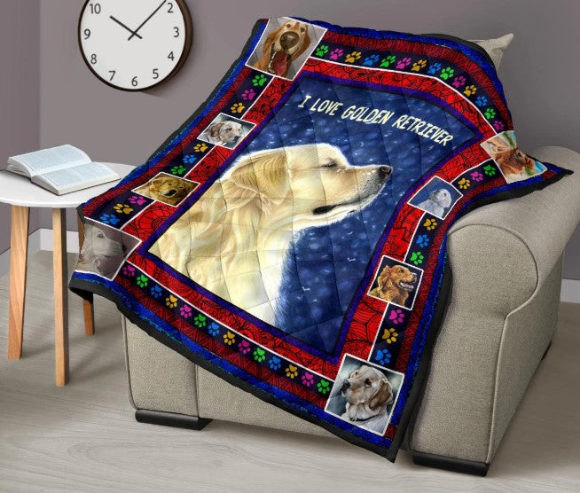 Golden Retriever CLA2910301Q Quilt Blanket