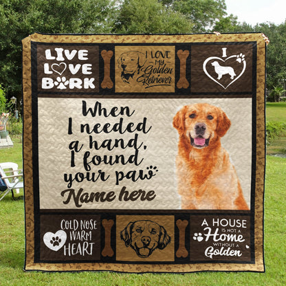 Golden Retriever CLM1510067 Quilt Blanket