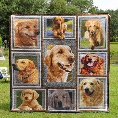 Golden Retriever Golden Is You CLA31100974Q Quilt Blanket