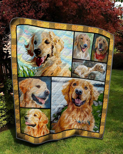 Golden Retriever TD12110137 Quilt Blanket