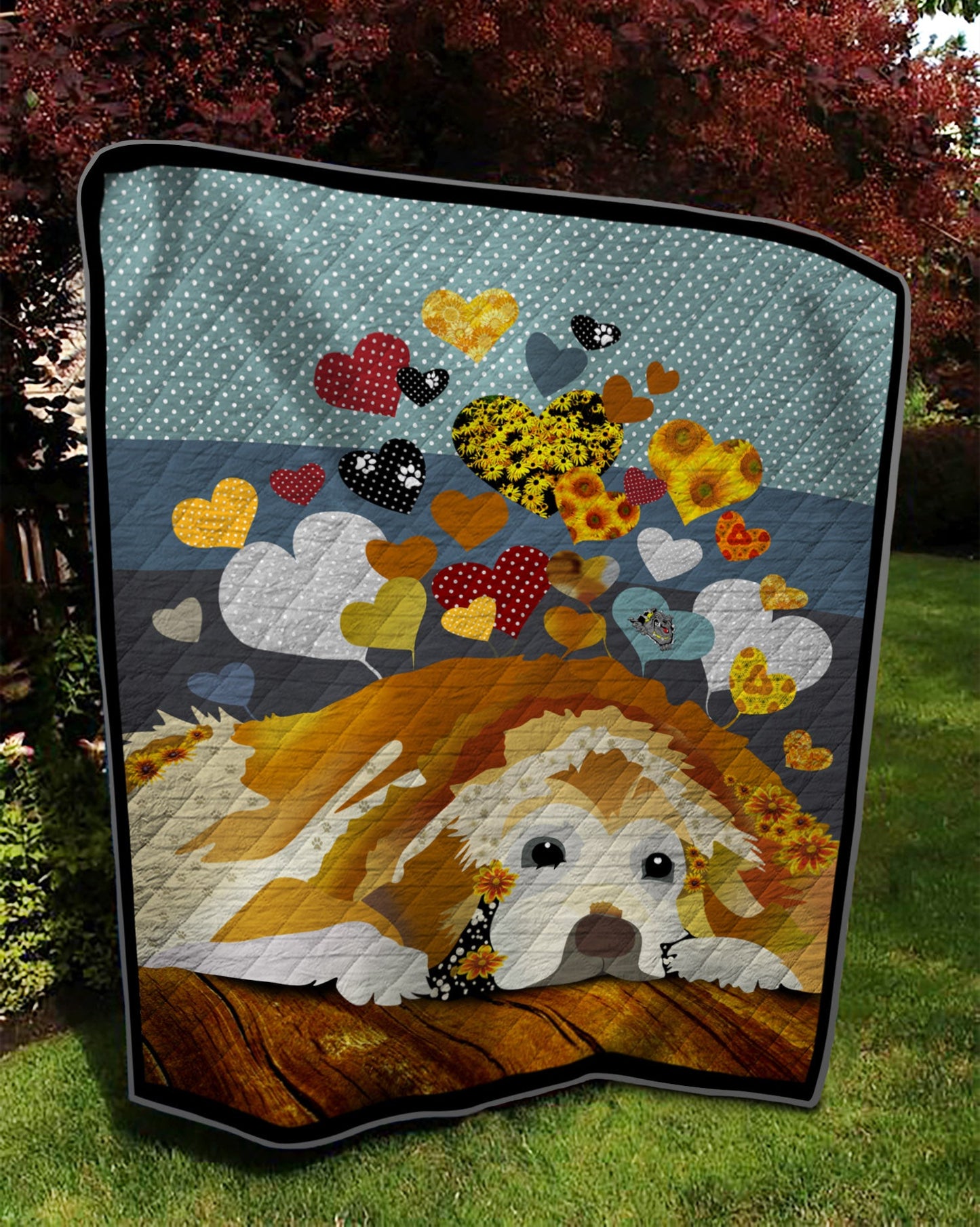 Golden Retriever TD21110654 Quilt Blanket