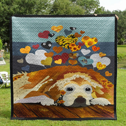 Golden Retriever TD21110654 Quilt Blanket