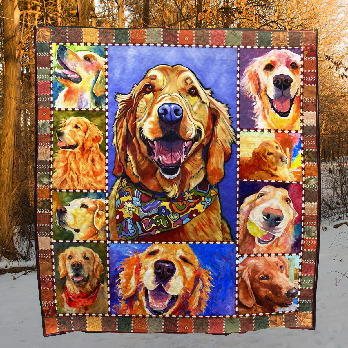 Golden Retriever YH3010302 Quilt Blanket